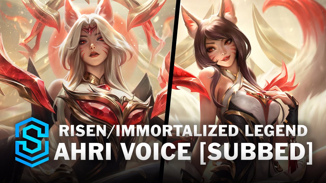 Risen/Immortalized Legend Ahri Voice Special Interactions - English Full & Subtitled