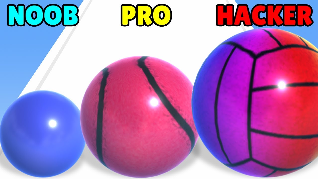 NOOB vs PRO vs HACKER in Ball Merge 2048!