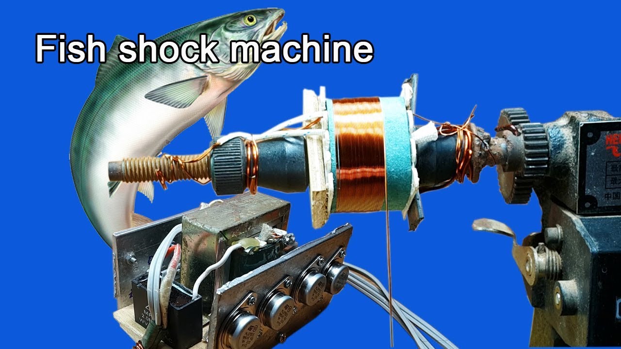 How to make fish shock Electric machine by using transistor MJ2955 x 8  (part1)