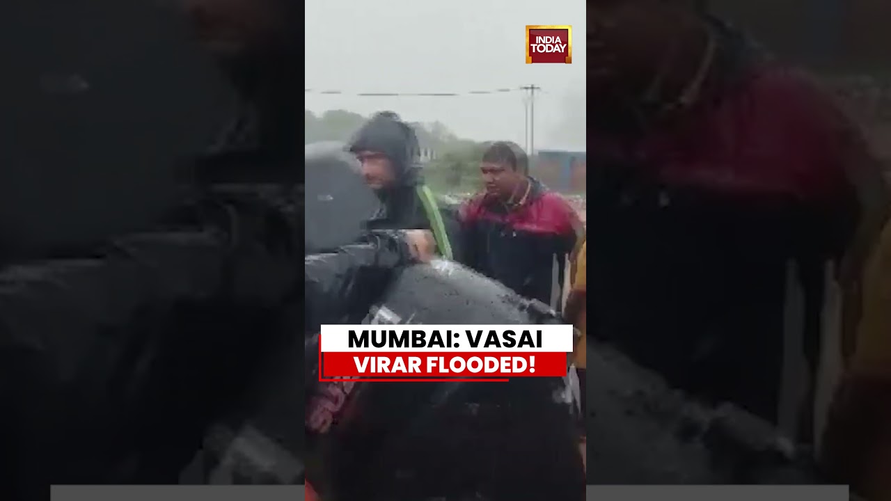 Mumbai Rains: Heavy Rains Trigger Waterlogging Across Vasai-Virar #mumbairains #mumbai