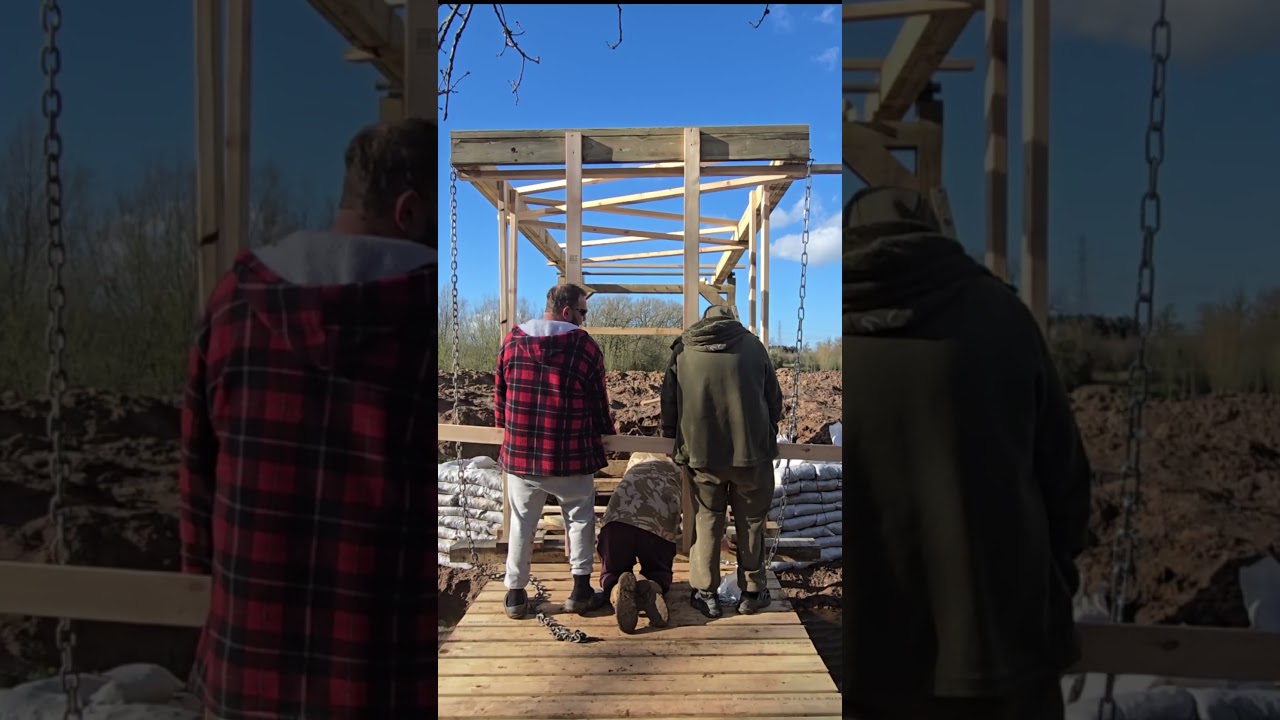 lifting the drawbridge arms #castle #bridge #diy #homestead #offgridliving