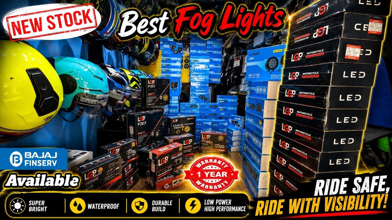 Fog Lights For All Bikes 🏍️ || LGP FOG LIGHT || HJG FOG LIGHT || Best Fog Lights Shop In Kolkata