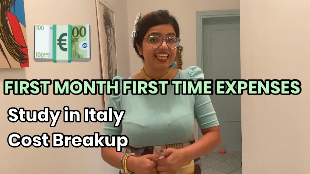 Cost Breakup from Airport to 1month Stay in Italy-  living expense for New Students In Italy (Hindi)