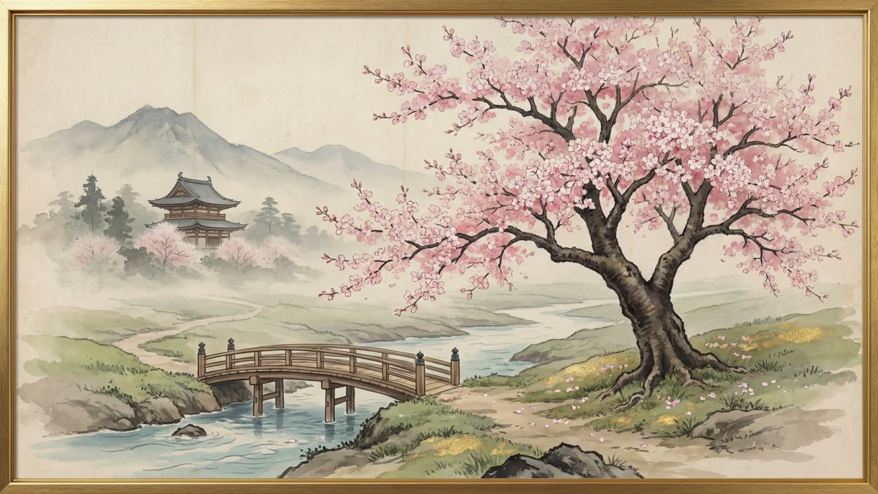 TV Framed ART 4K | Japanese Cherry Blossom Tree | Sakura 桜