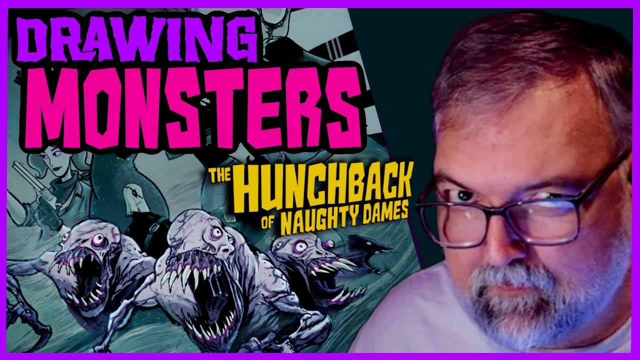Drawing a Horror Comic Art Print! | The Hunchback of Naughty Dames Kickstarter