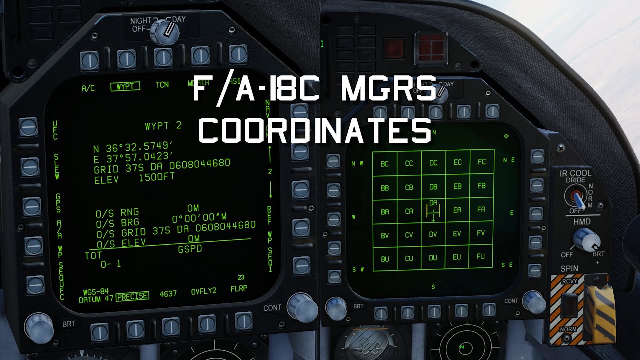 DCS World: Ввод координат MGRS в F/A-18C Hornet
