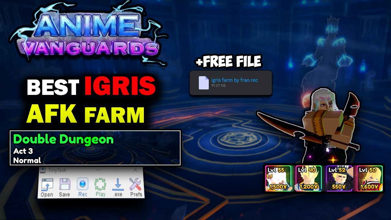 How To AFK Farm Igris In Anime Vanguards!