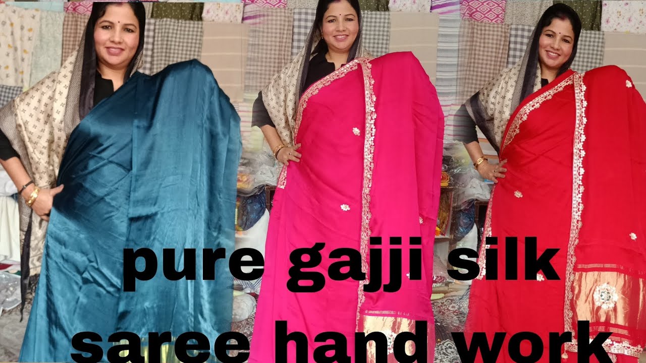 9958716194 pure gajji silk saree hand work gotta patti 7982287965 Suman fabric shop no 507,  508  