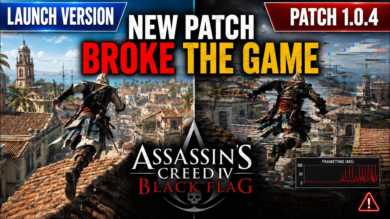Assassin's Creed Black Flag Resynced - New Patch 1.0.4 BROKE the game &mdash; Massive Stutters & Freezes