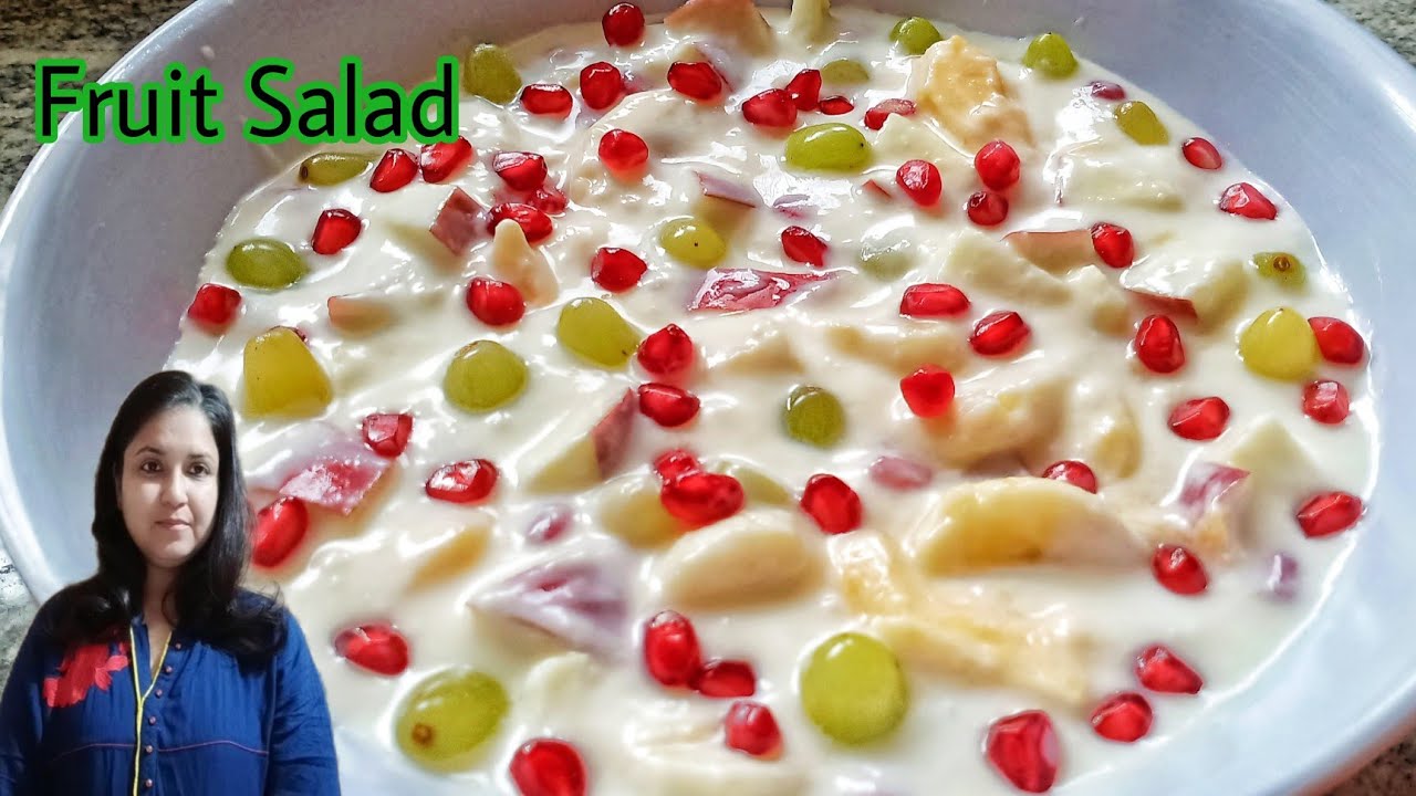 व्रत के लिए दही वाला फ्रूट सलाद | Fruit Salad with Curd |  Dahi Custard recipe  | Yoghurt Custard