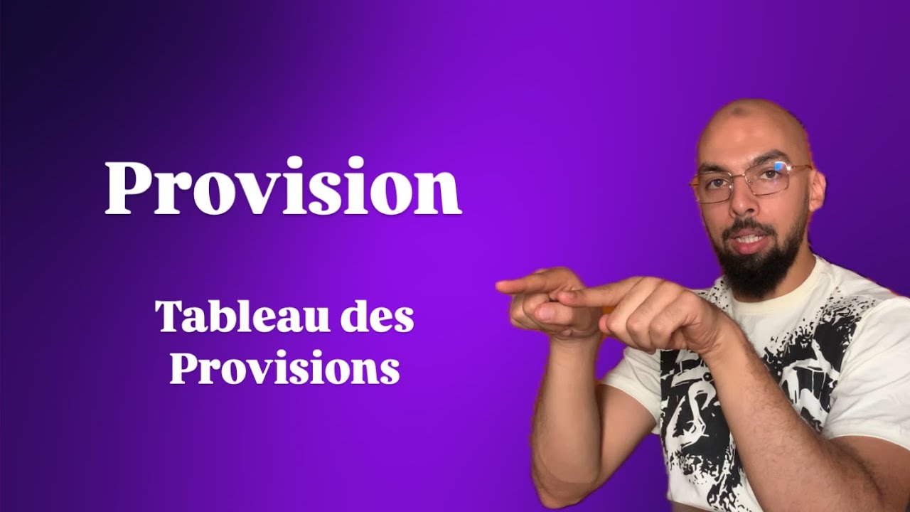 Provision ( tableau de provision )