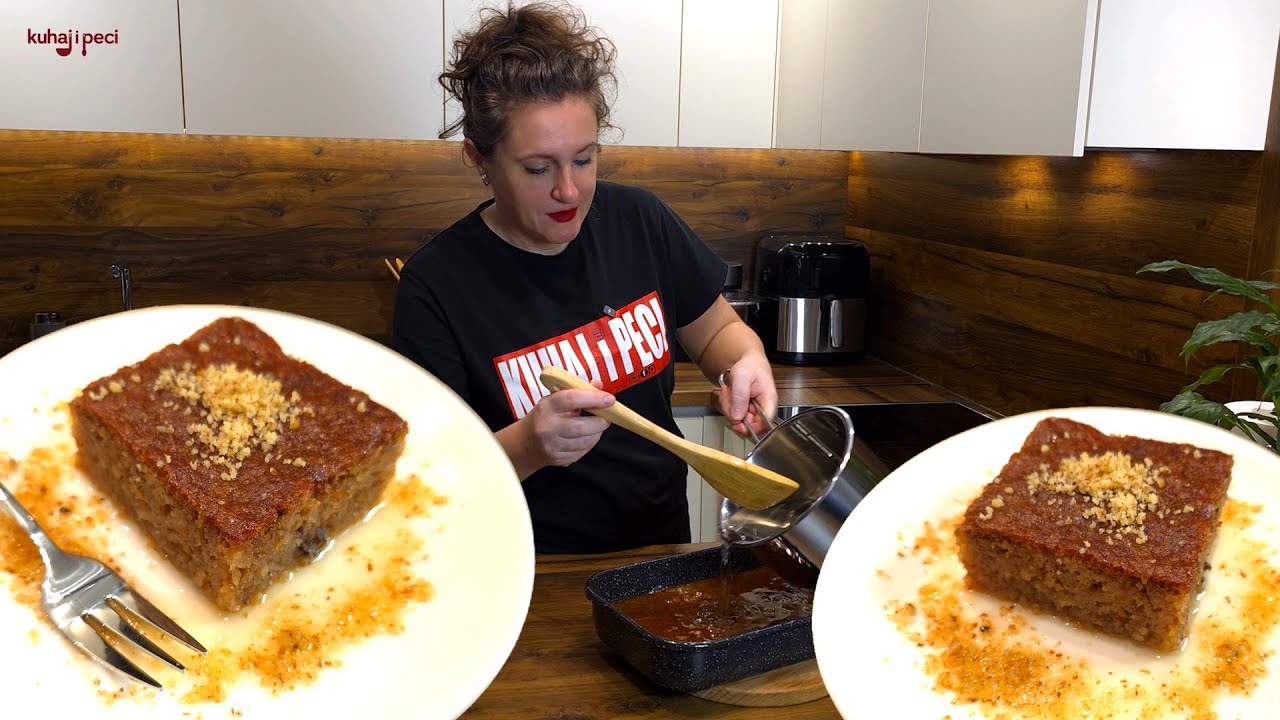 Zaliveni KOLAČ sa orasima 🍰 mjere na kašiku, kolač bez brašna