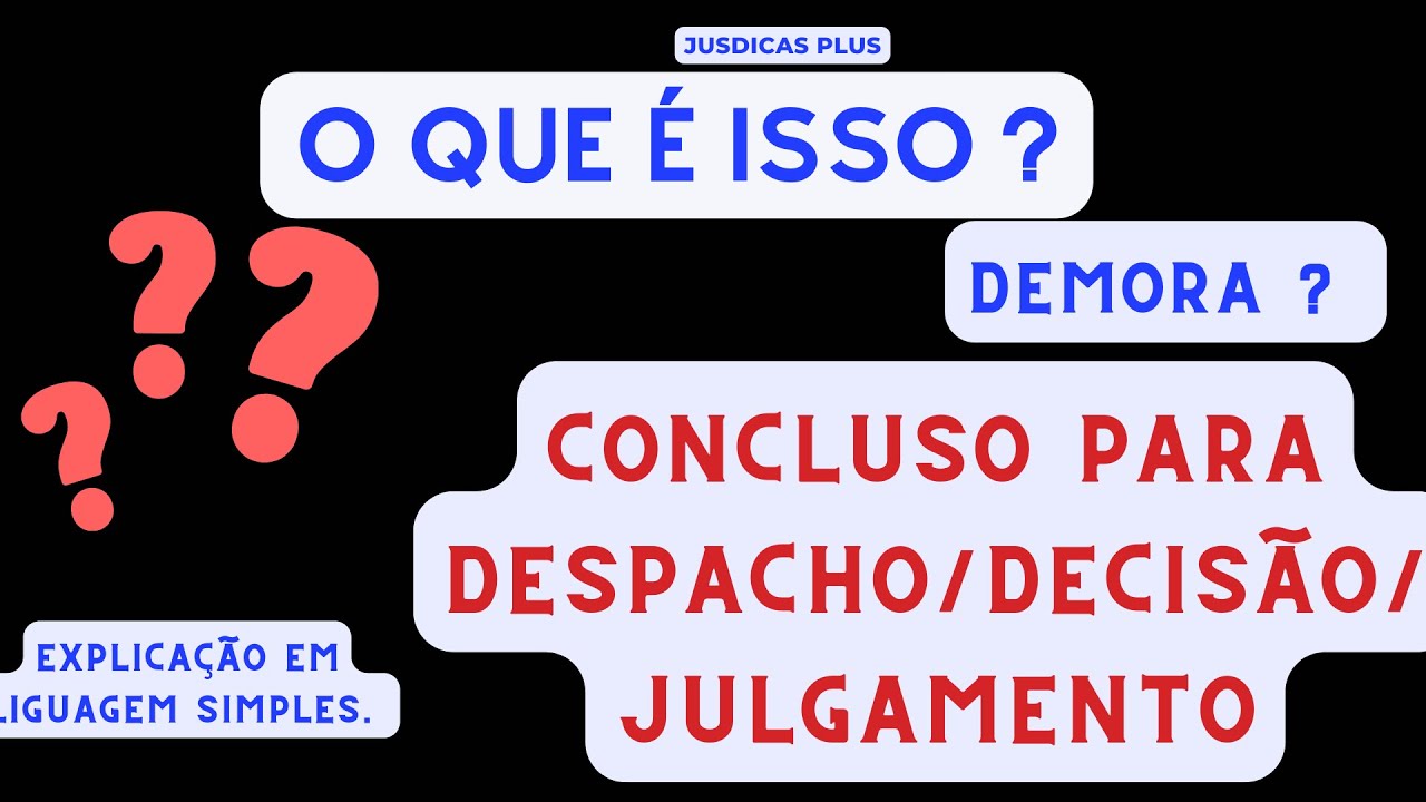 Concluso para Despacho / Decisão / Julgamento ? O que significa ? Quando tempo leva ? Parte II --