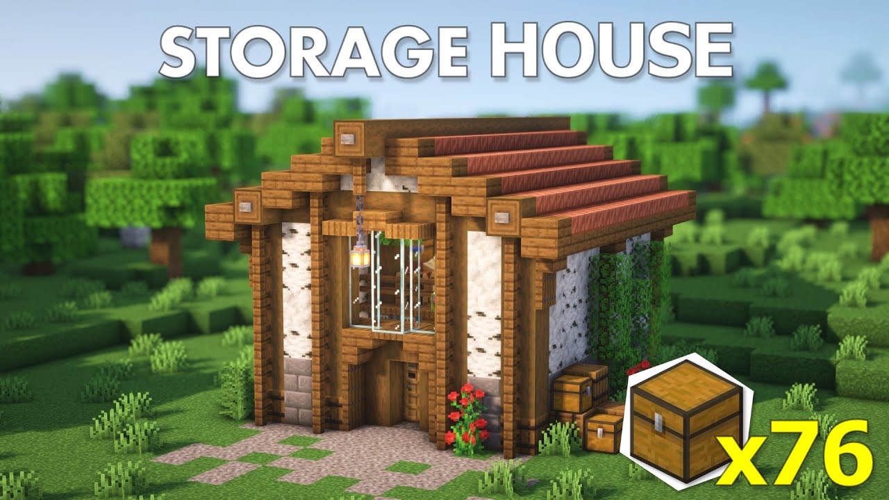 Minecraft | How to build a Storage House | Tutorial