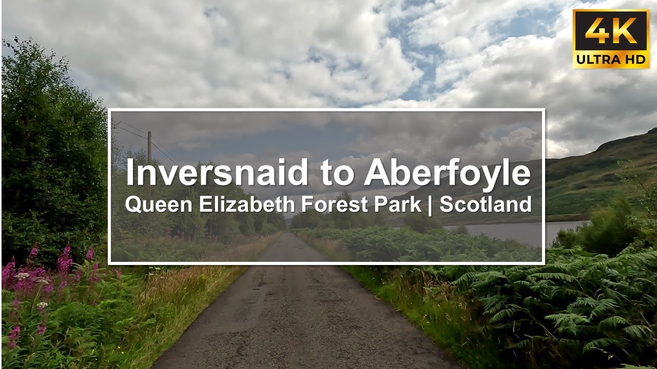 4K | INVERSNAID TO ABERFOYLE | SCENIC DRIVE | QUEEN ELIZABETH FOREST PARK | SCOTLAND