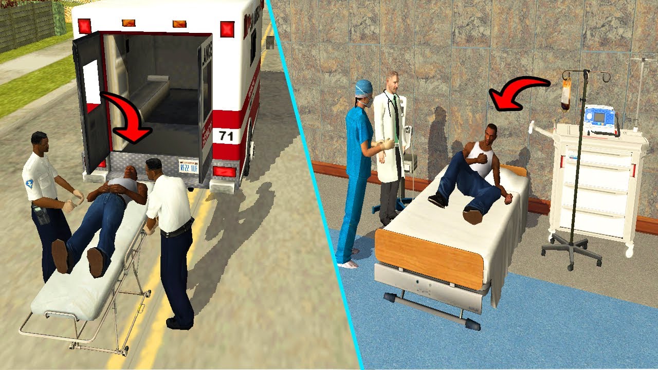 What happens After Wasted in GTA San Andreas!(Real Hospital Mod)