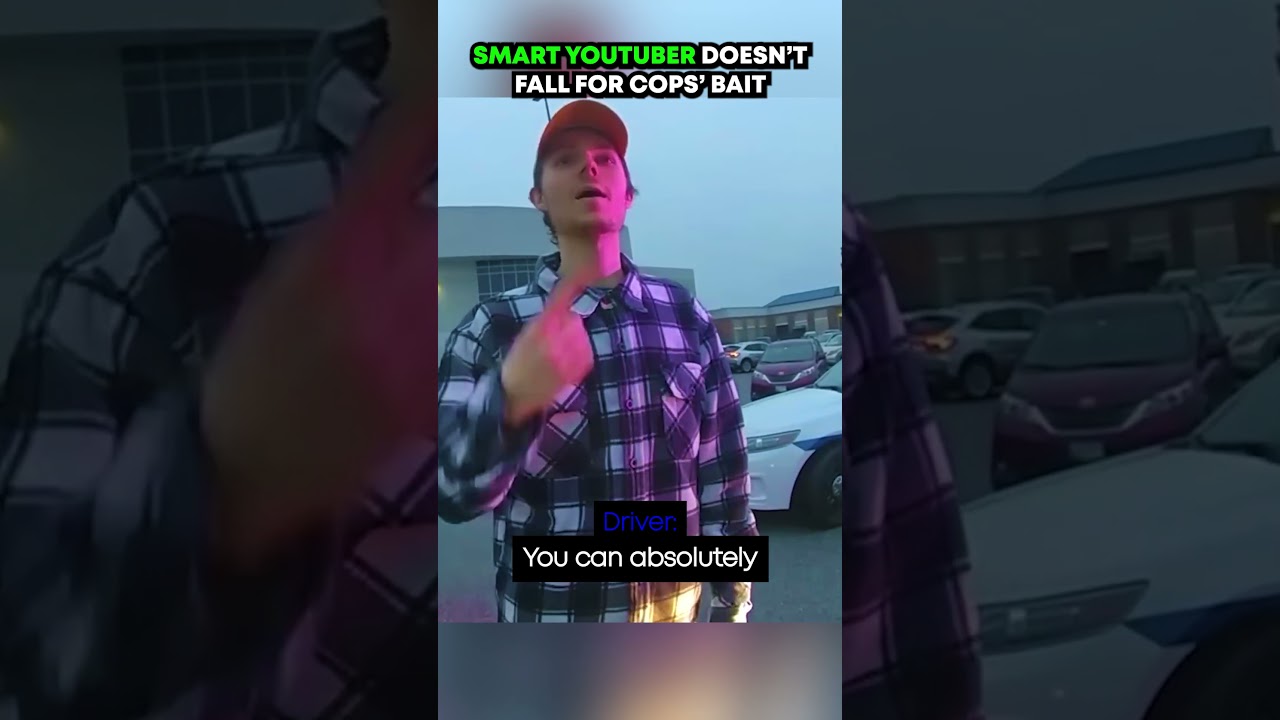 Умный ютубер не клюет на приманку полицейских #bodycam #police
