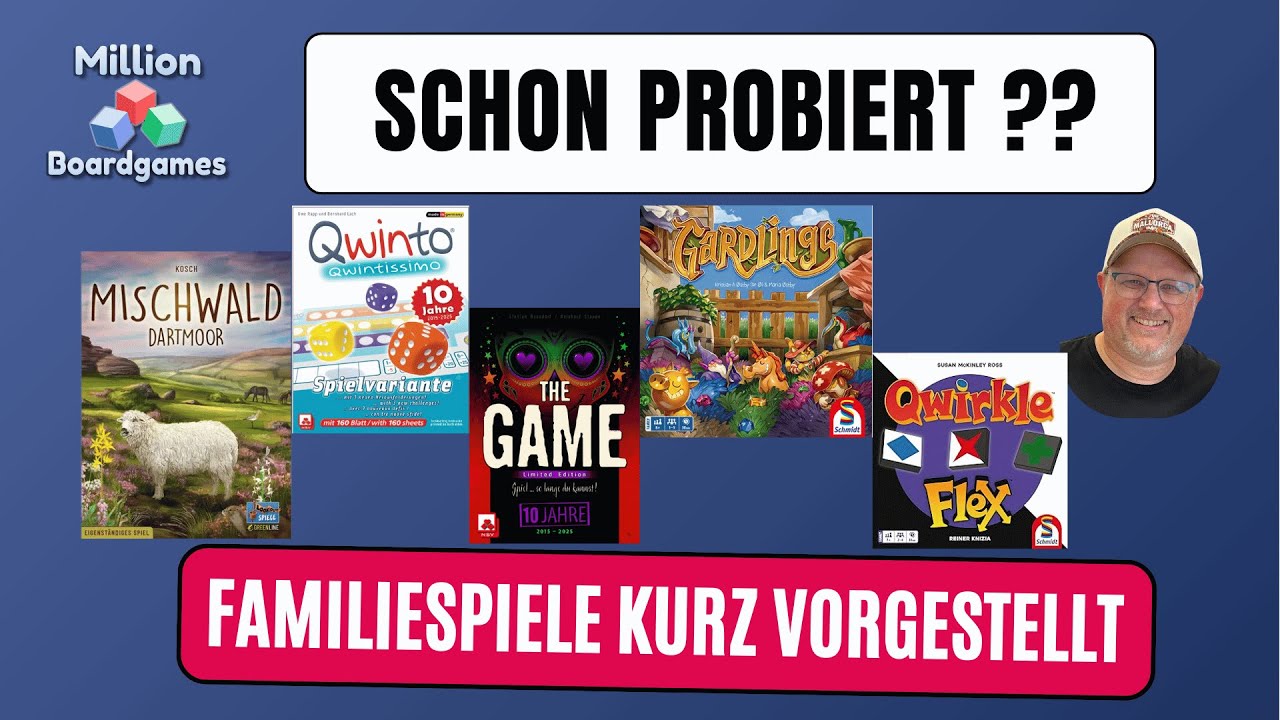 Schon gespielt? | Mischwald Dartmoor, Qwintissimo, Gardlings, The Game, Qwirkle Flex