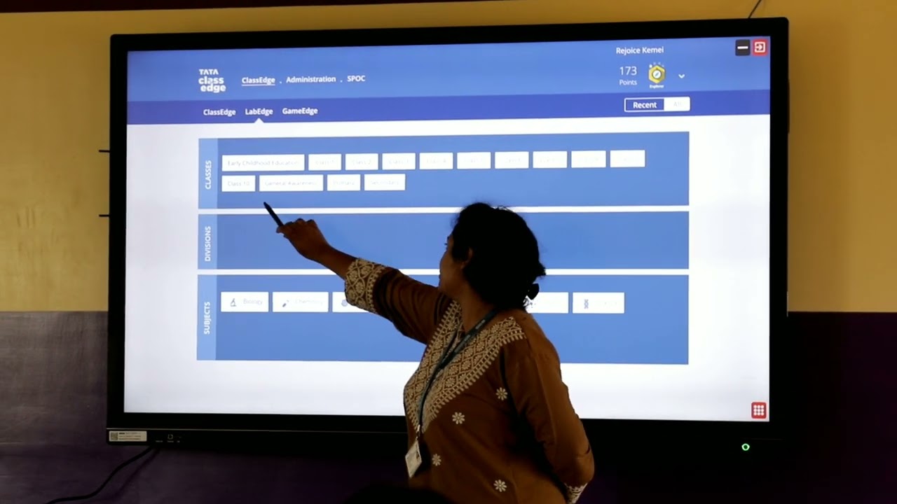 Smart Interactive panel introducing and teacher training for students better learning experience.