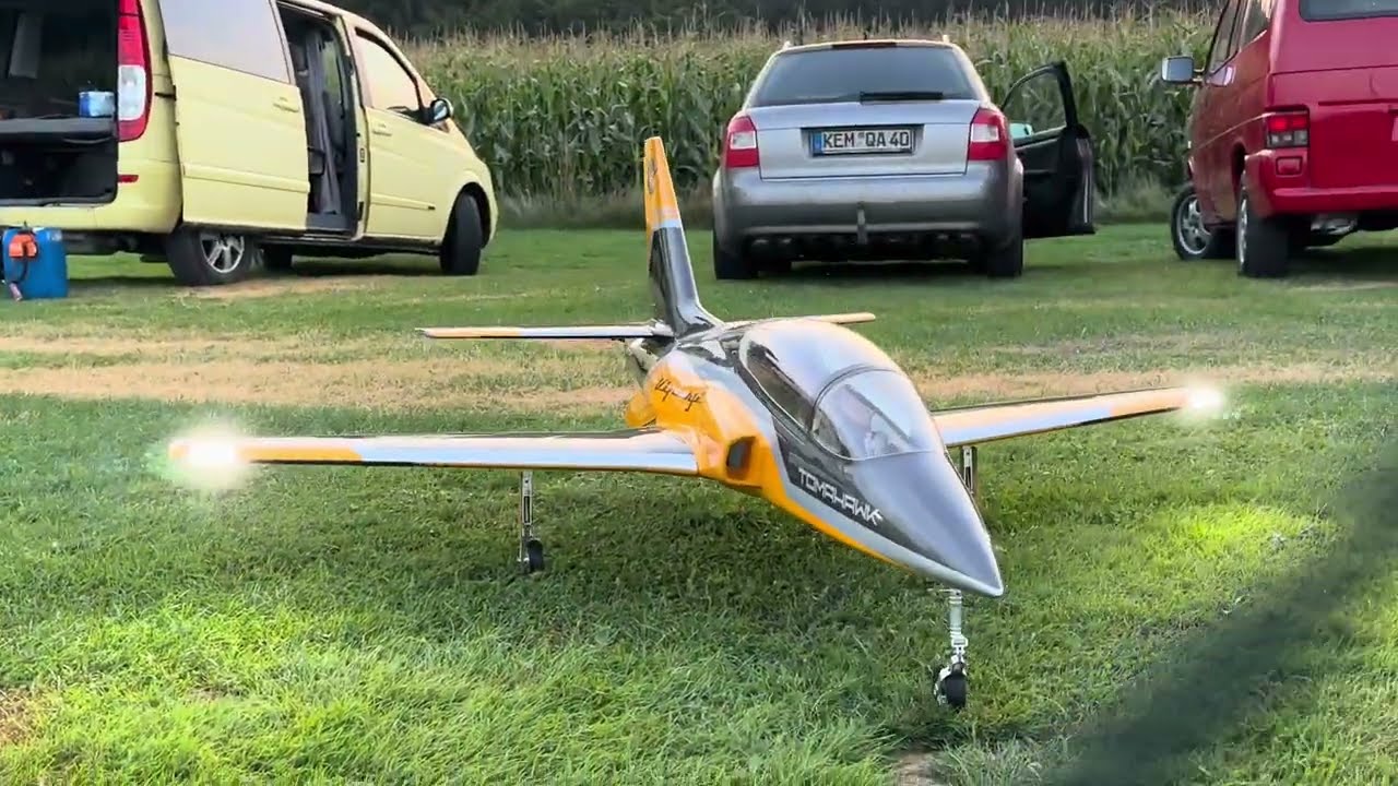TOMAHAWK VIPER RC TURBINE JET EVENING FLIGHT🚀 2METER WINGSPAN-UNILIGHT-MFG Tirschenreuth