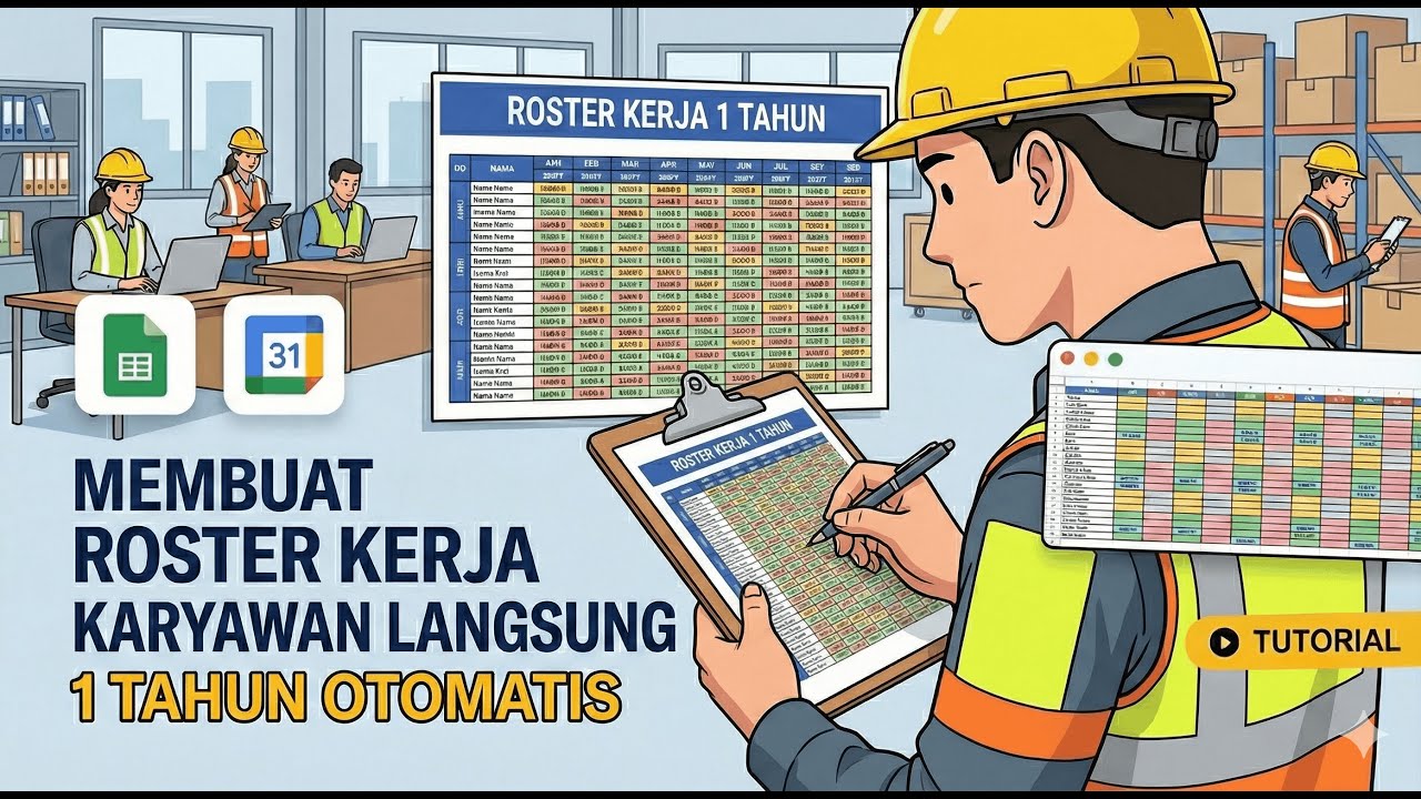 Roster Karyawan Otomatis di Google Spreadsheet | Tutorial Apps Script Step by Step