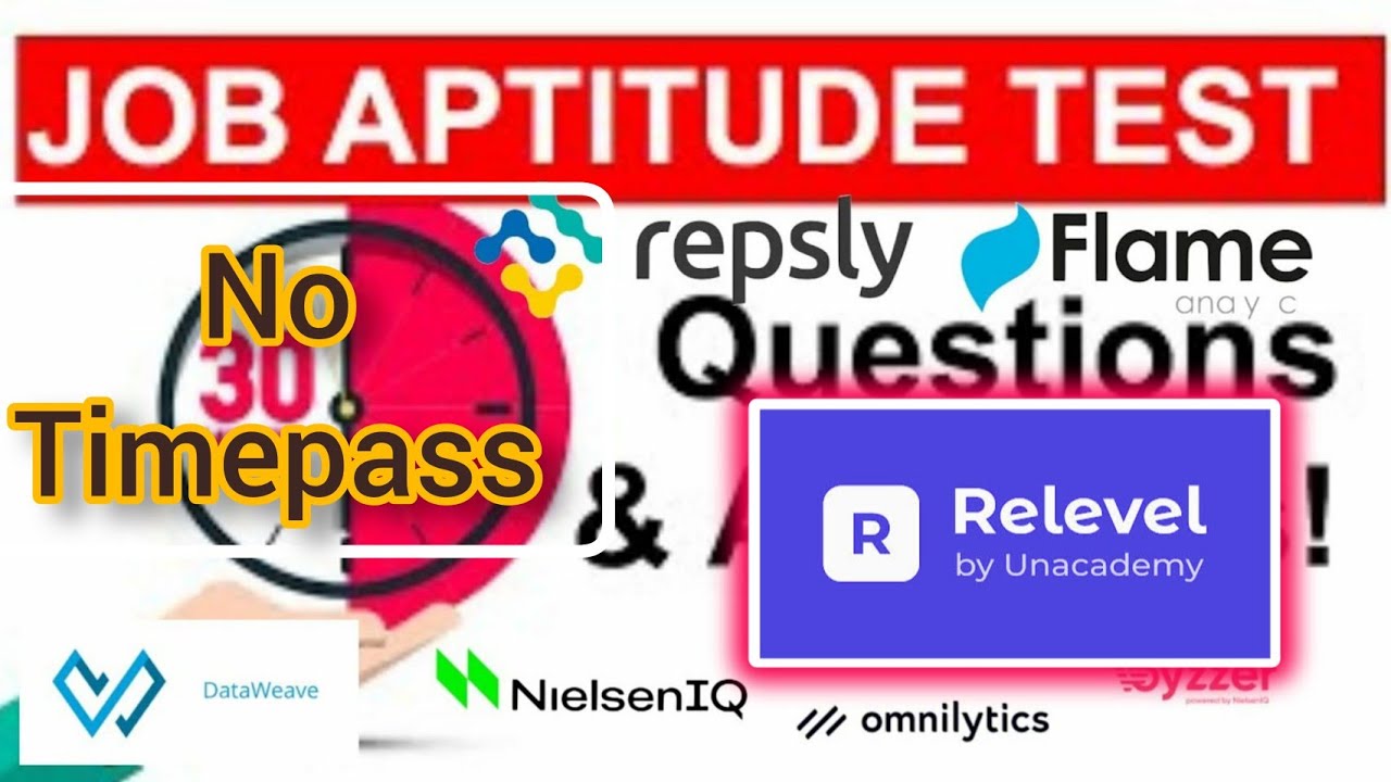 Aptitude Test For Data Analytics | Relevel By UnAcademy #Amplitudetest #Dataanalytics