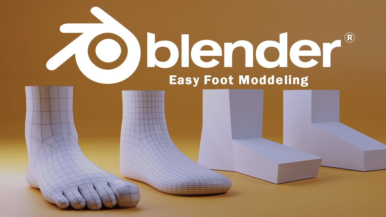 Простой урок по моделированию стопы в Blender 2.8 без скульптинга