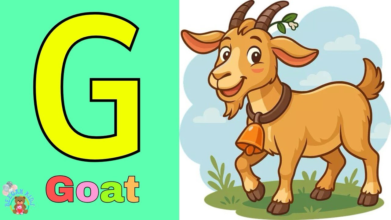 G FOR GOAT 🐐 | Learn G Vocabulary With Pictures For Kids | ABC Learning | #beeqankids
