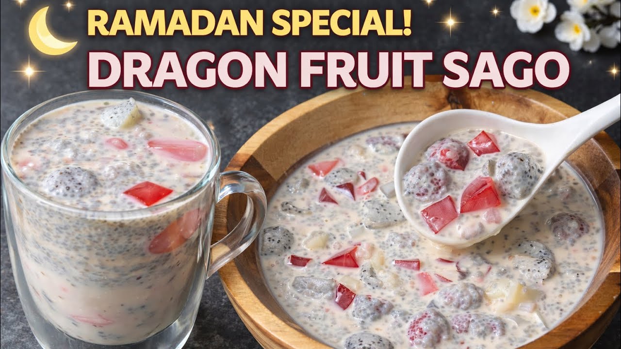 Ramadan Special Dragon Fruit Sago Drink | Easy & Refreshing Iftar Recipe|Ramadan Special Drink