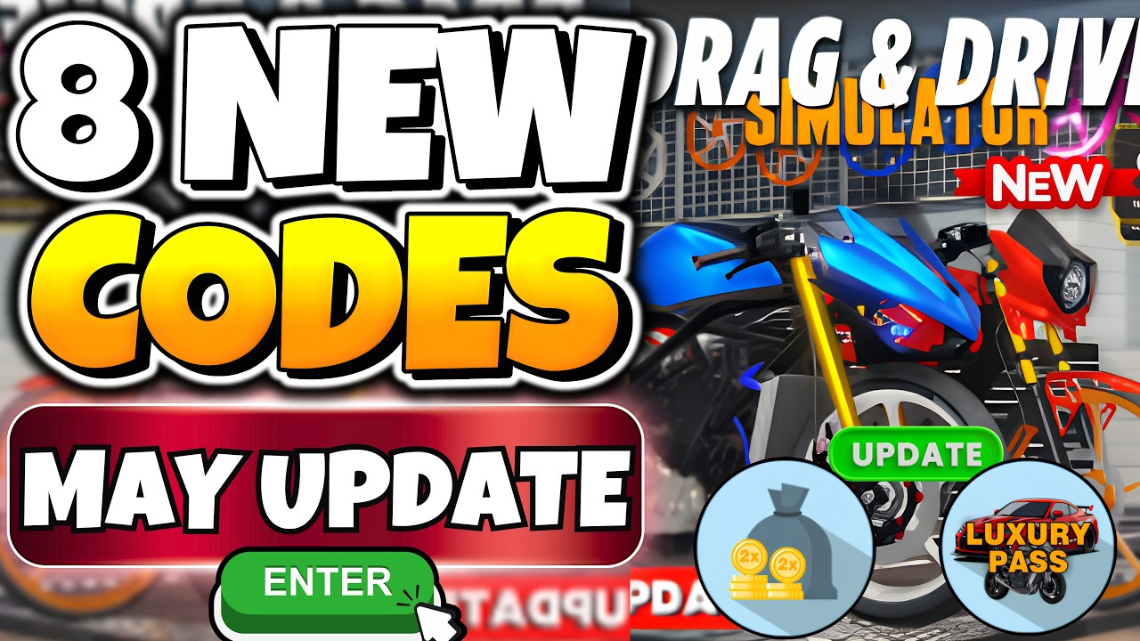 *НОВЫЕ* ВСЕ РАБОЧИЕ КОДЫ ДЛЯ ОБНОВЛЕНИЯ В МАЕ ДЛЯ DRAG DRIVE SIMULATOR ROBLOX (МАЙ 2026) | КОДЫ R...