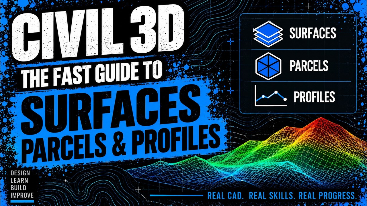 Основы Civil 3D: создание поверхностей, трасс, участков и профилей | 15-минутный экспресс-курс