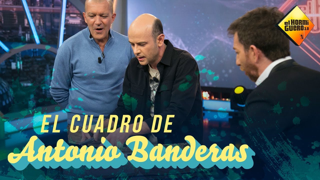 Jandro hace magia con un retrato de Antonio Banderas [El Hormiguero]