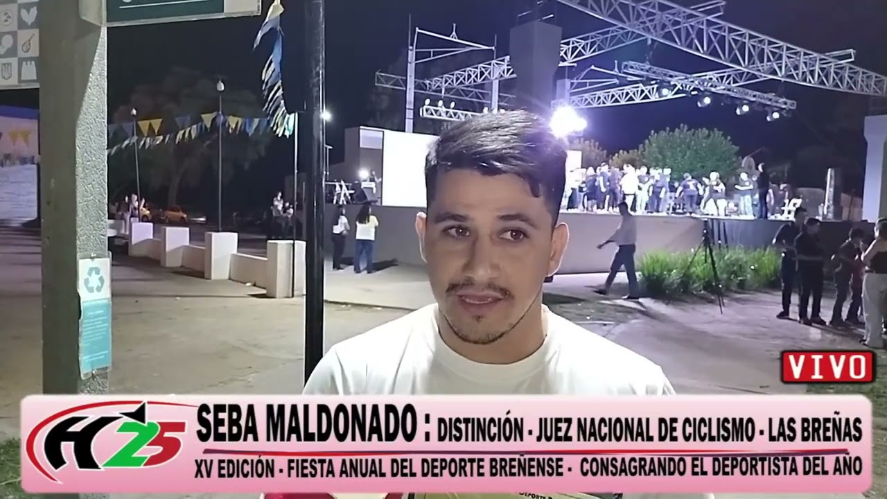 SEBATIÁN MALDONADO RECONOCIMIENTO JUEZ NACIONAL DE CICLISMO HORA 25 LAS BREÑAS CHACO