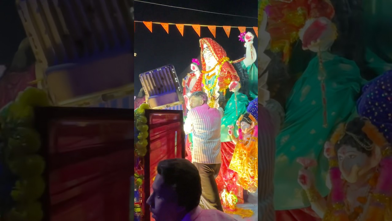 Ek sath 3 murti visarjan 😱#amitchaudhary #dailyvlog #100daysvlogchallenge