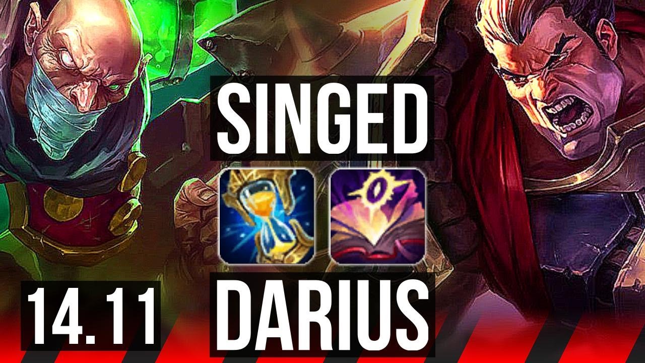 SINGED vs DARIUS (TOP) | 66% winrate, 9/2/6, Legendary | EUW Diamond | 14.11
