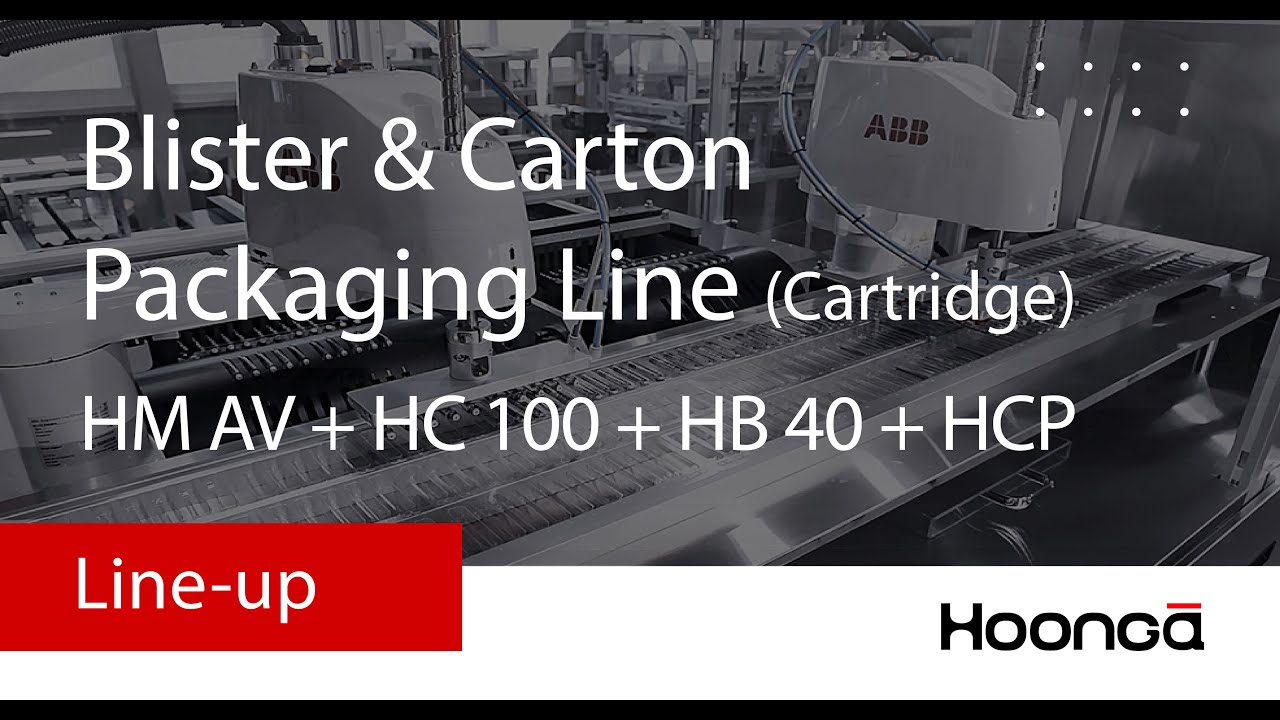[Hoong-A] Blister & Caron Packaging Line_ HM AV+HC 100+HB 40+HCP Cartridge,Labeler,Scara,Delta_ 2024
