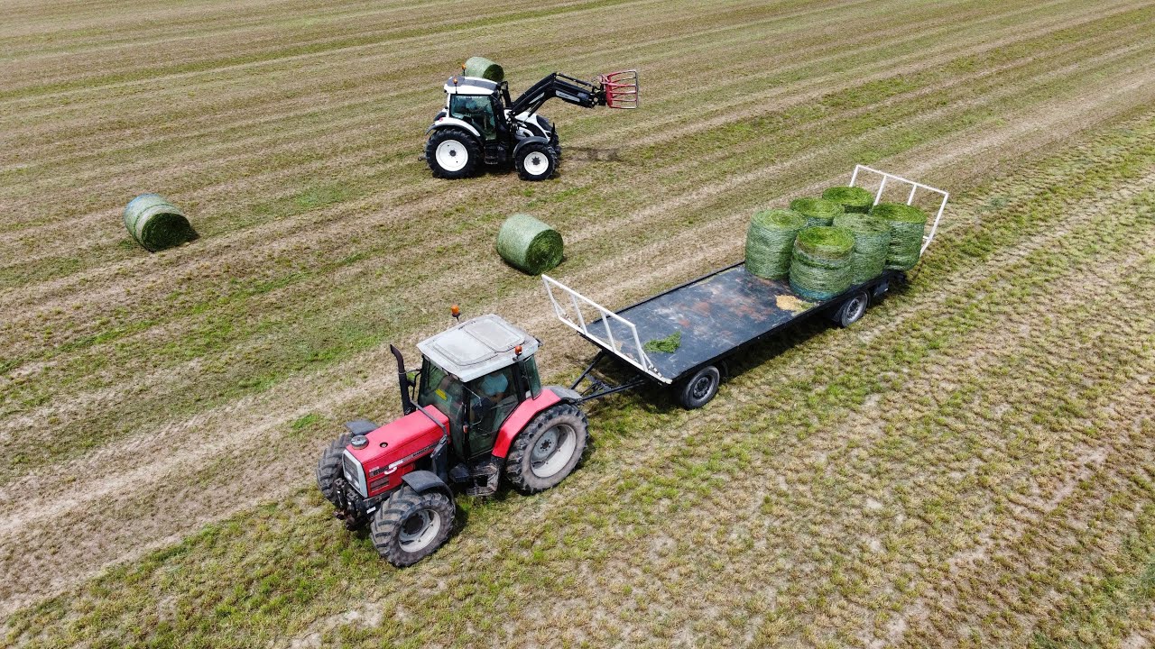 Koszenie & Zgrabianie & zbieranie beli. Drugi pokos traw i lucerny w GR Poczta