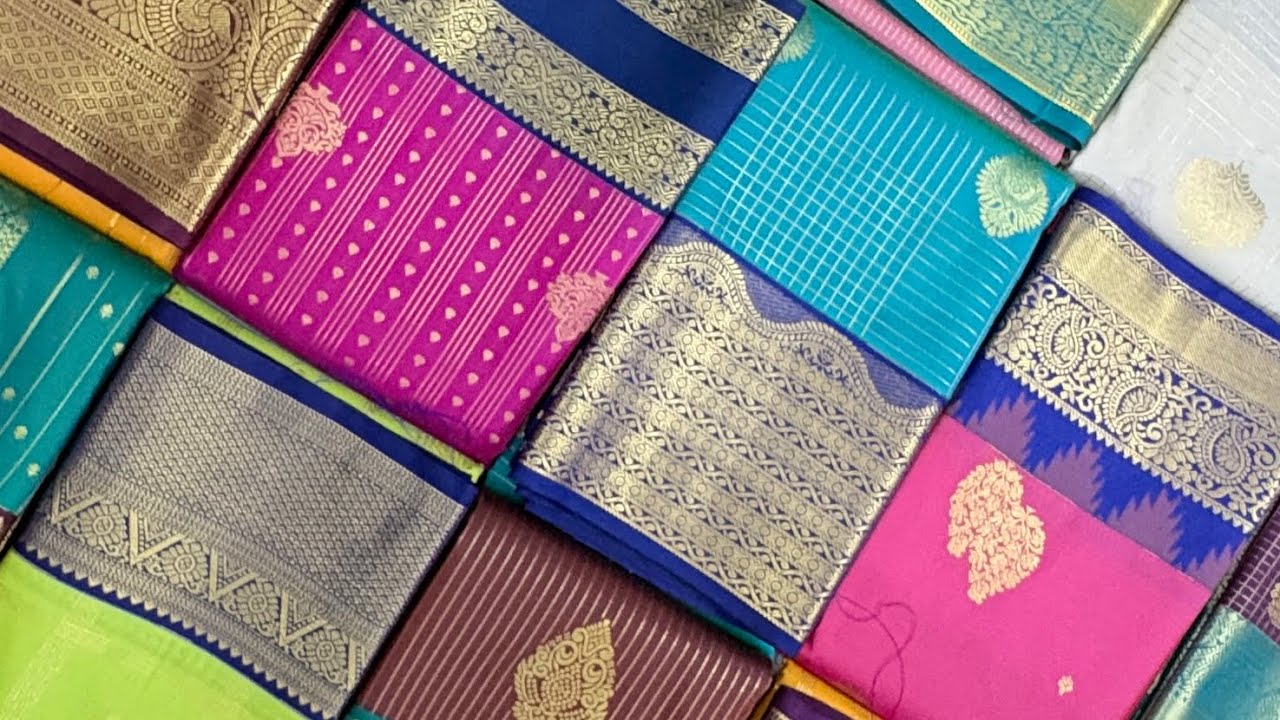 ₹1300/- Kanchi Korvai semi silk saree || Premium Quality || WhatsApp 9751308952