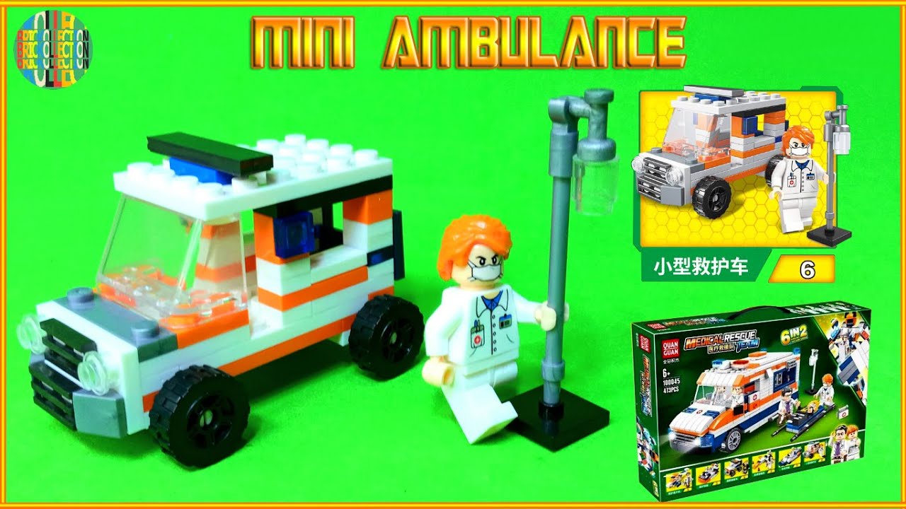 LEGO Medical Rescue Team Mini Ambulance LEGO Bricks Compatible
