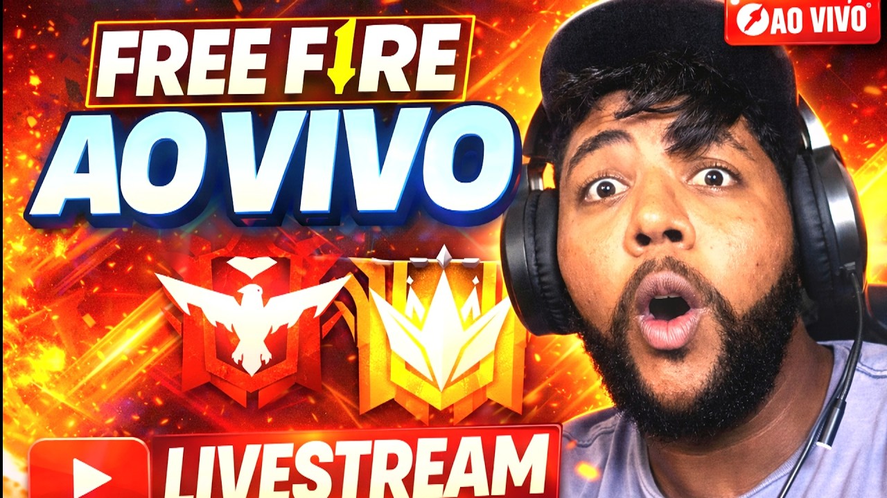 FREE FIRE AO VIVO 🔴 DO OURO AO DESAFIANTE SOLO VS SQUAD TOP GLOBAL DE ABATES 🔴