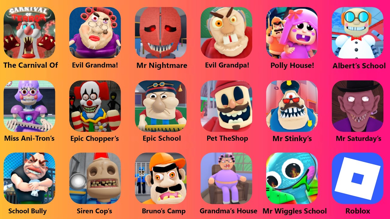 ESCAPE MR YUMMY’S SUPERMARKET, EVIL TEACHER, SCARY HOSPITAL,EVIL TEACHER, SPOOKY HOTEL, ROBLOX!