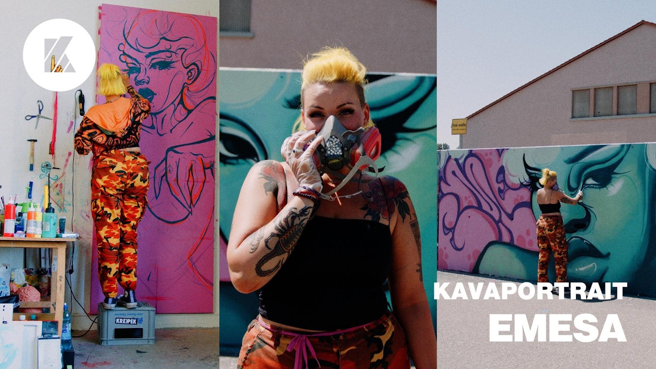 EMESA | Graffiti in Karlsruhe: Wenn Gesichter Wände sprechen lassen  | KAVAPORTRAIT (2024)