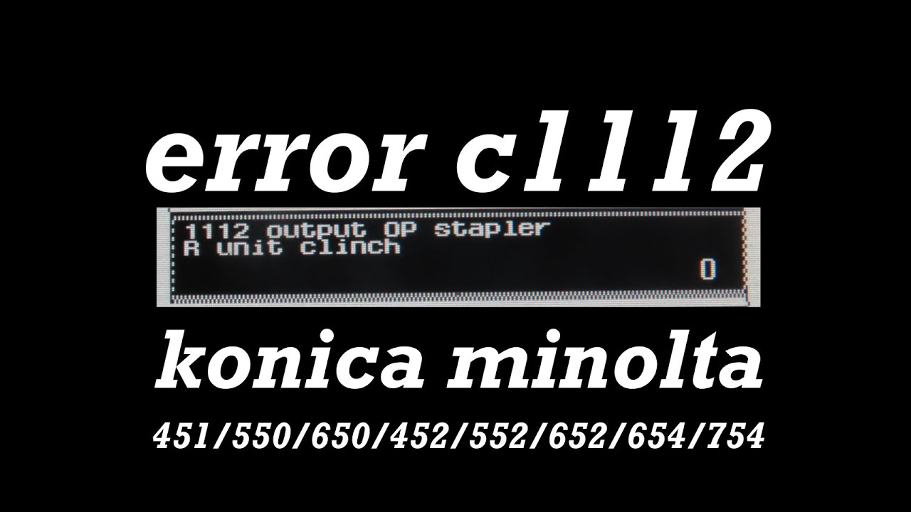 error c1112 konica minolta