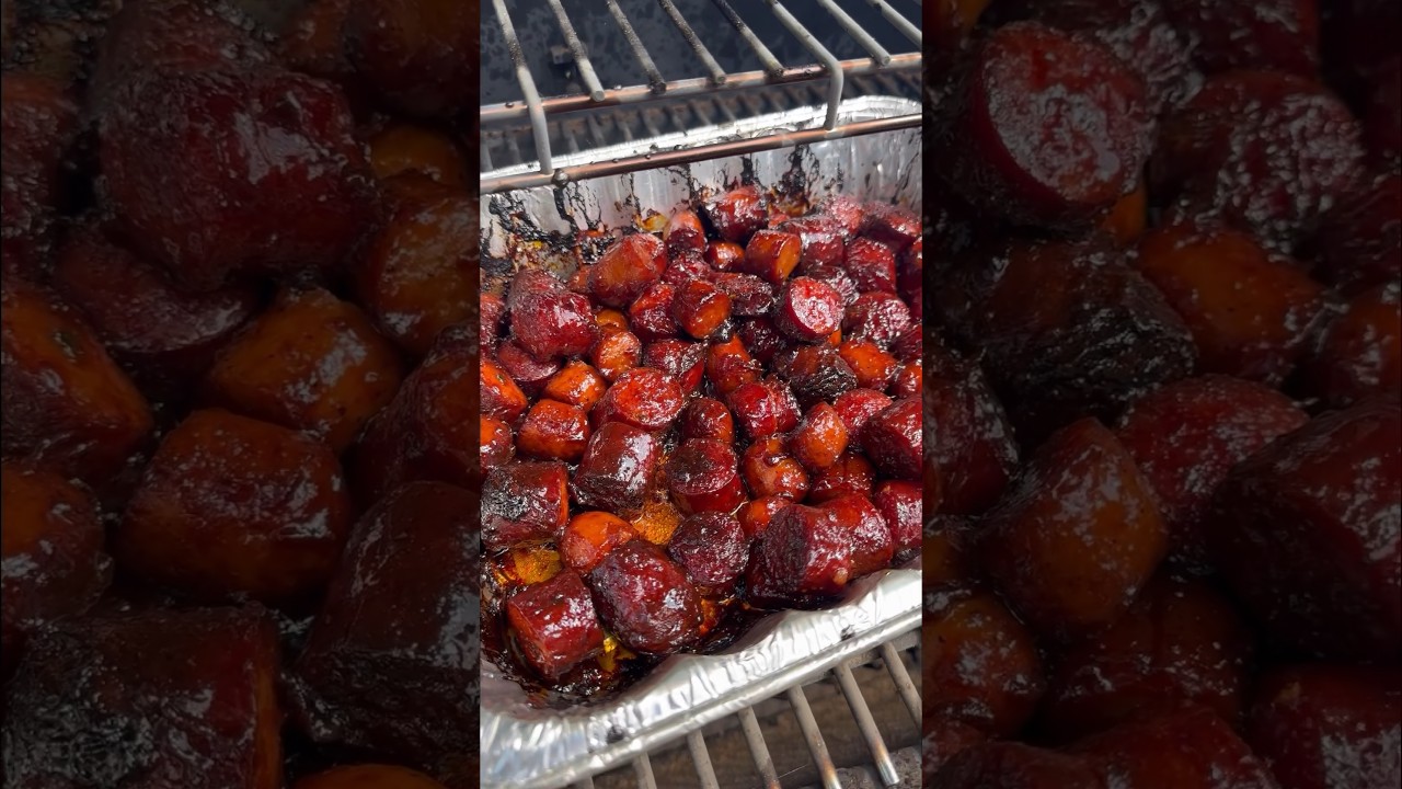 Smoked Sausage Burnt Ends! #EasyRecipe #BurntEnds #Kielbasa #Hotdogs #BBQ #Appetizer #ShortsFood