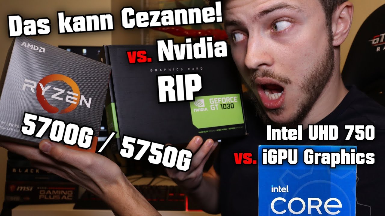 Das kann Cezanne! 🔥 RYZEN 5700G / 5750G Engineering Sample APU vs. Intel 750 iGPU vs. Nvidia GT 1030