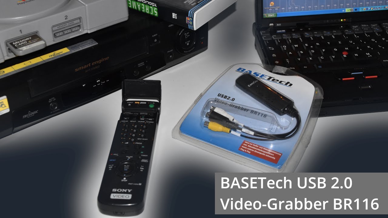 Analog-Videos capturen für'n Appel und 'n Ei - BASETech USB 2.0 Video-Grabber BR116