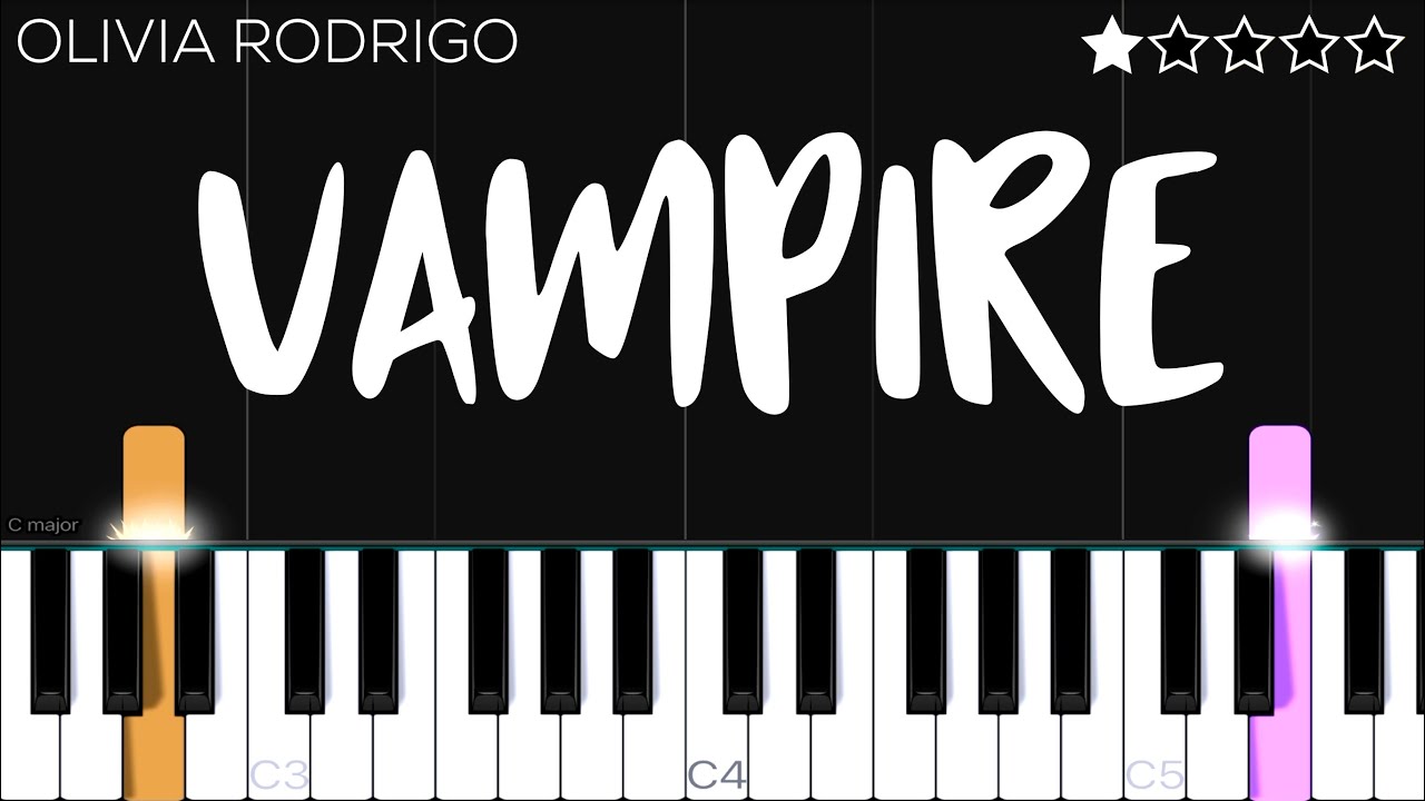 Olivia Rodrigo - vampire | EASY Piano Tutorial