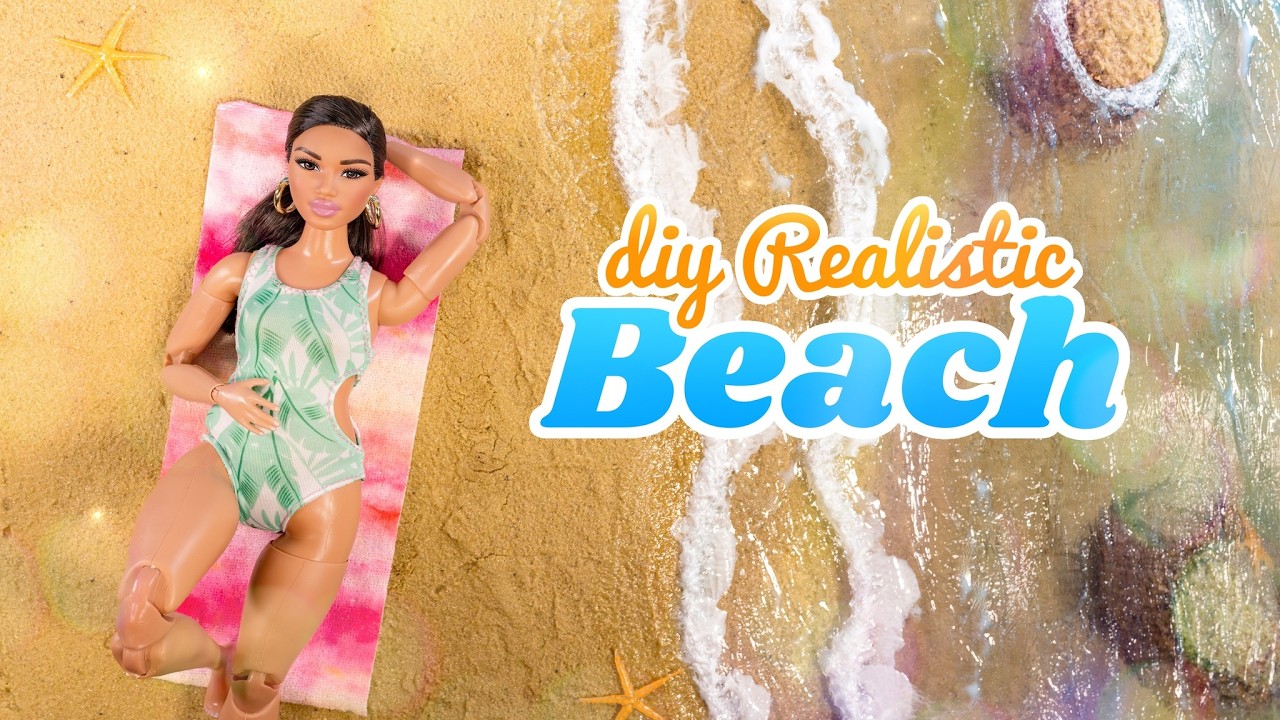 How To Make A Realistic Doll Beach | DIY Summer Crafts | Barbie Diorama