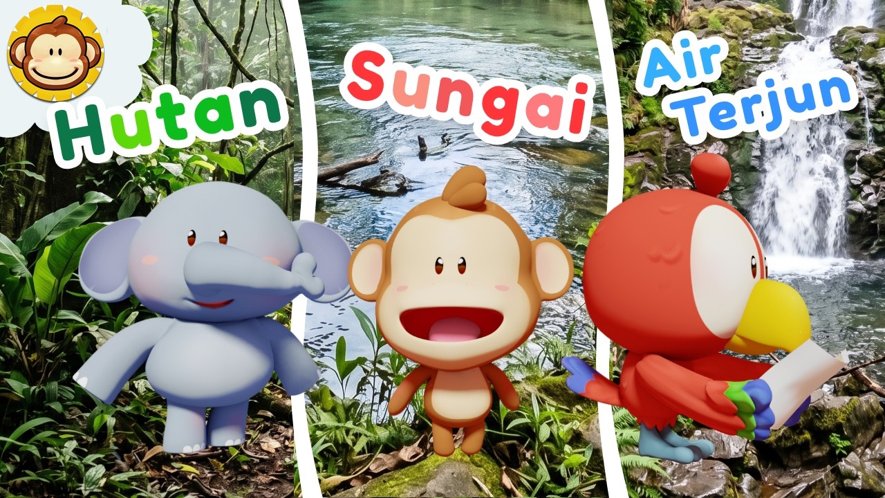 Cerita Kartun Animasi Anak | Baba Lili Tata | Seri Petualangan Alam di Hutan, Sungai dan Air Terjun