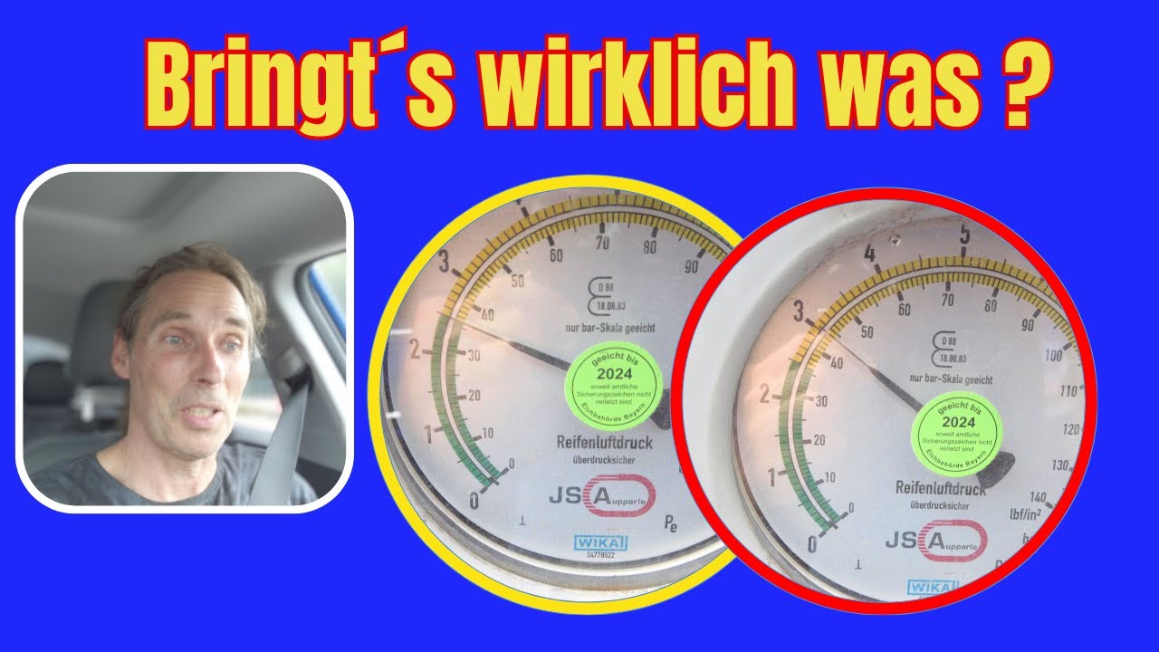 Verbrauch senken mit h&ouml;heren Reifendruck? Mein Test mit 0,5 bar Unterschied.